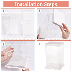 Folding Clear Plastic Gift Storage Boxes&nbsp;LS-CON-WH0106-09A