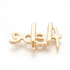 Brass Micro Pave Cubic Zirconia Letter Slide Charms&nbsp;ZIRC-P077-29-NR