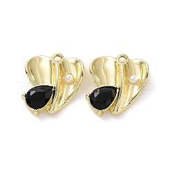 Rack Plating Alloy Glass Pendants&nbsp;FIND-I037-13G-01