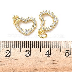 Brass Micro Pave Cubic Zirconia Pendants&nbsp;KK-I379-15G-03