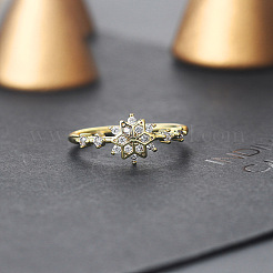 Brass Micro Pave Clear Cubic Zirconia Finger Rings&nbsp;FS-WGF1294-01
