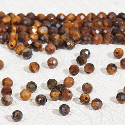2 Strands Natural Yellow Tiger Eye Beads Strands&nbsp;G-BBC0001-29