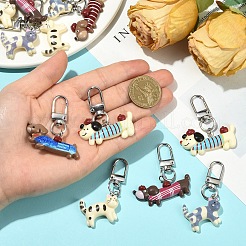8Pcs Resin Pendant Decorations&nbsp;HJEW-YW00333