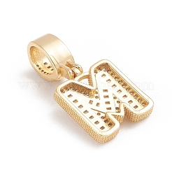 Brass Micro Pave Cubic Zirconia Pendants&nbsp;ZIRC-G165-13G-M