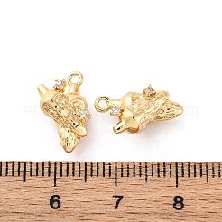 Brass Crystal Rhinestone Pendants&nbsp;KK-E793-08G