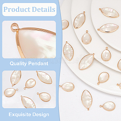 8Pcs 2 Styles Resin Imitation Shell Pendants&nbsp;KK-BC0012-02