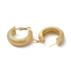 Ion Plating(IP) 304 Stainless Steel Thick Hoop Earrings&nbsp;EJEW-Z022-03G