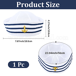 Polyester Sailor Hat&nbsp;AJEW-WH20070-248D