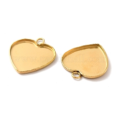 Ion Plating(IP) 304 Stainless Steel Pendant Cabochon Settings&nbsp;STAS-K148-04A-G