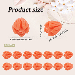 100Pcs Dyed Synthetic Coral Beads&nbsp;CORA-SC0001-19B