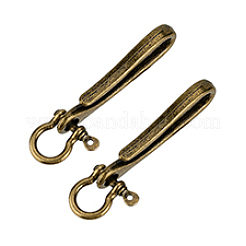 2Pcs Alloy Shackle Clasps with S Hook Clasps&nbsp;FIND-PH0026-11A-AB