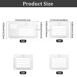 4Pcs Plastic Examination Template Rulers&nbsp;AJEW-CP0009-96
