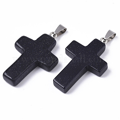 Synthetic Blue Goldstone Pendants&nbsp;G-Q512-012