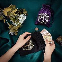 2Pcs 2 Style Tree of Life Pattern Velvet Packing Pouches&nbsp;TP-CN0001-10