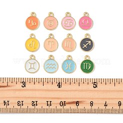 48Pcs 12 Colors Alloy and Enamel Charms&nbsp;ENAM-FS0003-98