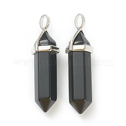 Natural Obsidian Pointed Pendants&nbsp;G-M378-01P-A17