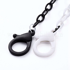 Personalized Two Tone ABS Plastic Cable Chain Necklaces&nbsp;X-NJEW-JN02825-01