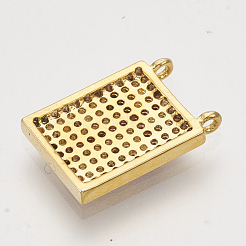 Brass Cubic Zirconia Pendants&nbsp;ZIRC-S061-89C