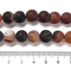 Natural Striped Agate/Banded Agate Beads Strands&nbsp;G-B079-C02-03