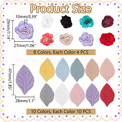 132Pcs 18 Styles Cloth Ornament Accessories&nbsp;FIND-WR0008-79