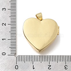 Brass Micro Pave Clear Cubic Zirconia Locket Pendants&nbsp;KK-D431-031A-G