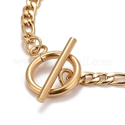 Ion Plating(IP)  304 Stainless Steel Chain Necklaces&nbsp;X-NJEW-A002-06G