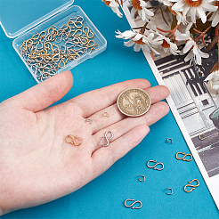 40Pcs 2 Colors Ion Plating(IP) 304 Stainless Steel S-Hook Clasps&nbsp;STAS-PH0007-27