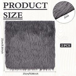 Faux Rabbit Fur Polyester Fabric&nbsp;DIY-WH0504-258E