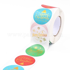 Christmas Themed Flat Round Roll Stickers&nbsp;DIY-B045-17B