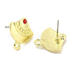 Rack Plating Alloy Stud Earring Finding&nbsp;FIND-C053-05G-02