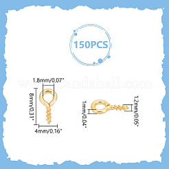 150Pcs Brass Screw Eye Pin Peg Bails&nbsp;KK-UN0002-46