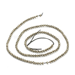 Natural Pyrite Beads Strands&nbsp;G-J002-19