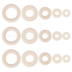150Pcs 5 Styles Wood Linking Rings&nbsp;WOOD-TA0002-85