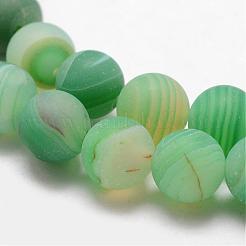 Natural Striped Agate/Banded Agate Bead Strands&nbsp;G-K166-12-6mm
