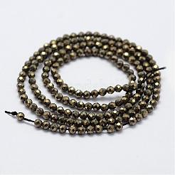 Natural Pyrite Beads Strands&nbsp;G-K185-03