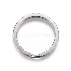Tarnish Resistant 304 Stainless Steel Split Key Ring Clasps&nbsp;STAS-L226-007F