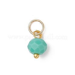 21Pcs Glass Rondelle Bead Charms&nbsp;PALLOY-JF04545