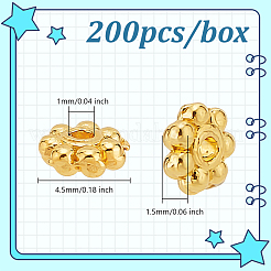 200Pcs Alloy Flower Spacer Beads&nbsp;FIND-LP0001-01