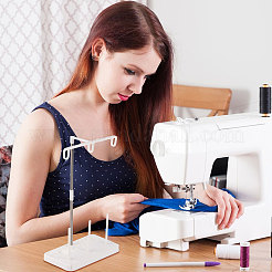 2 Sets Plastic & Stainless Steel & Iron Adjustable Embroidery Floss Bobbin Rack&nbsp;DIY-FG0004-83