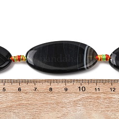 Natural Black Banded Agate Beads Strands&nbsp;G-F825-A01-01E