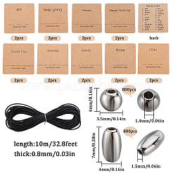 DIY Morse Code CCB Plastic Beaded Bracelet Making Kit&nbsp;DIY-SC0024-26