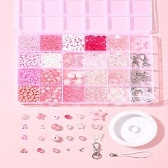 DIY Glass & Acrylic Beads Mobile Phone Strap Making Kits&nbsp;DIY-FS0007-86