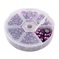 1Box ABS Plastic Imitation Pearl Dome Cabochons&nbsp;SACR-JP0001-47