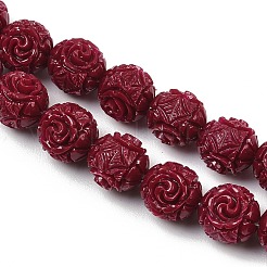 Dyed Synthetic Coral Carved Beads Strands&nbsp;GG-CBA1CDD-04A