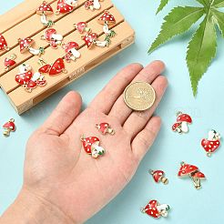 30Pcs 5 Styles Autumn Theme Alloy Enamel Pendants&nbsp;ENAM-CJ0003-36