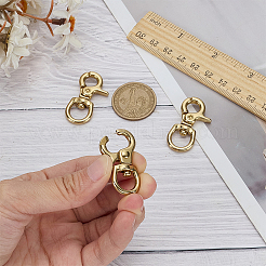 Brass Swivel Snap Hook Clasps&nbsp;FIND-WH0817-108G