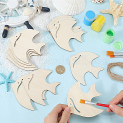 Ocean Theme Wood Pendant Decorations&nbsp;HJEW-WH20016-01B