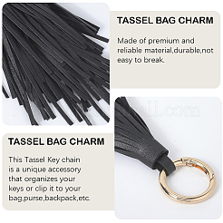 2Pcs PU Leather Tassel Pendant Keychains&nbsp;FIND-CL0002-41D