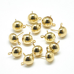 Brass Stud Earring Findings&nbsp;KK-T032-004G