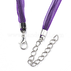 Waxed Cord and Organza Ribbon Necklace Making&nbsp;NCOR-T002-193